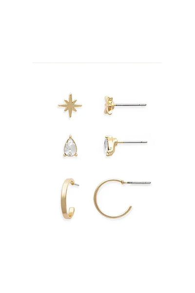 EarSense Gold Star/Teardrop/Hoop Trio - Life Pharmacy St Lukes