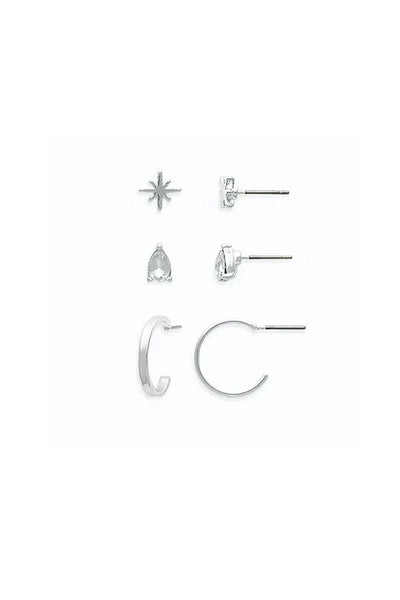 EarSense Silver Star/Teardrop/Hoop Trio - Life Pharmacy St Lukes