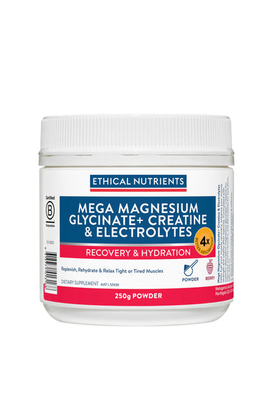 ETHICAL NUTRIENTS Mega Mega Magnesium Glycinate + Creatine & Electrolytes 250g