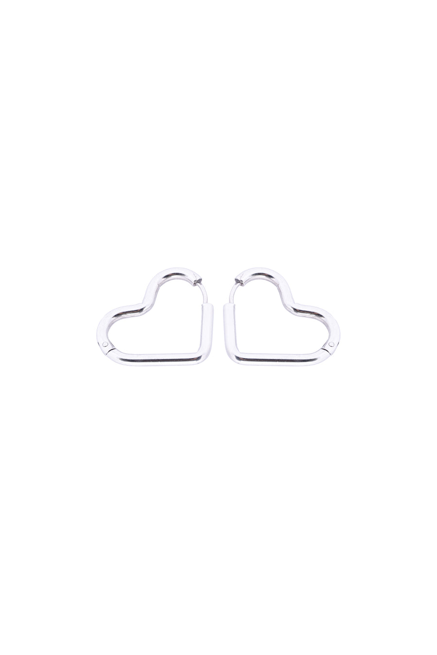 GLAM Rhodium Heart Click Hoop - Life Pharmacy St Lukes