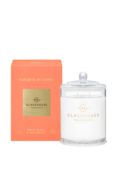 GLASSHOUSE FRAGRANCES Sunsets in Capri Candle 380g - Life Pharmacy St Lukes