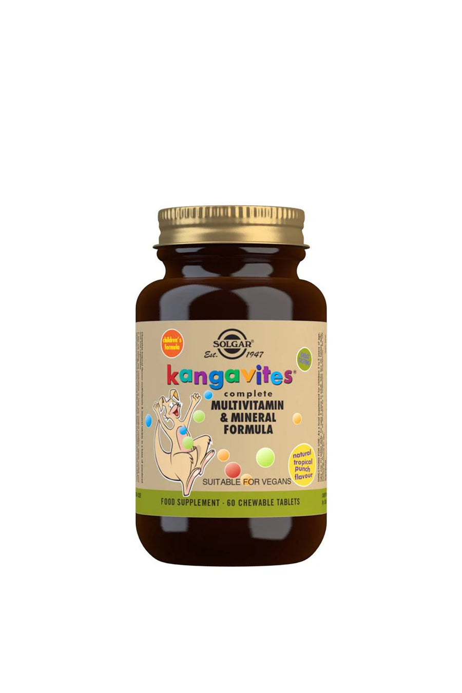 SOLGAR Kangavites Complete Multivitamin & Mineral Formula - Natural Tropical Punch Flavour 60's - Life Pharmacy St Lukes
