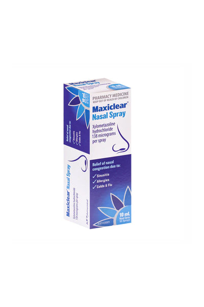 MAXICLEAR Xylometazoline Nasal Spray 10ml - Life Pharmacy St Lukes