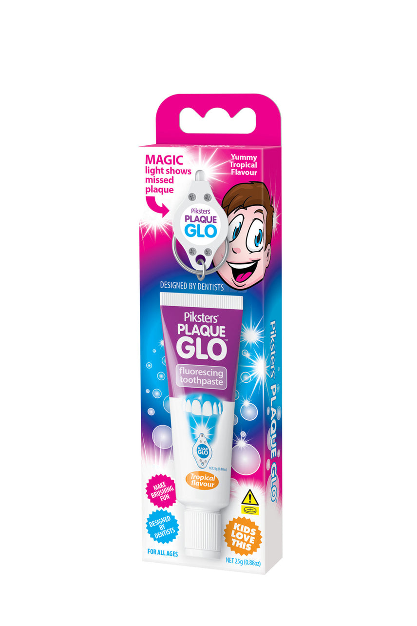 PIKSTERS Plaque Glo Fluorescing Toothpaste - Tropical Flavour - Life Pharmacy St Lukes
