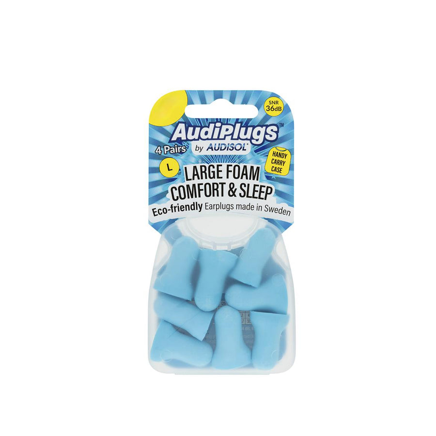 AUDIPLUGS Large Foam Comfort & Sleep 4 Pair