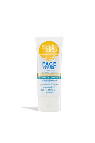 BONDI SPF50+ Fragrance Free Hydrating Tinted Lot 75ml - Life Pharmacy St Lukes