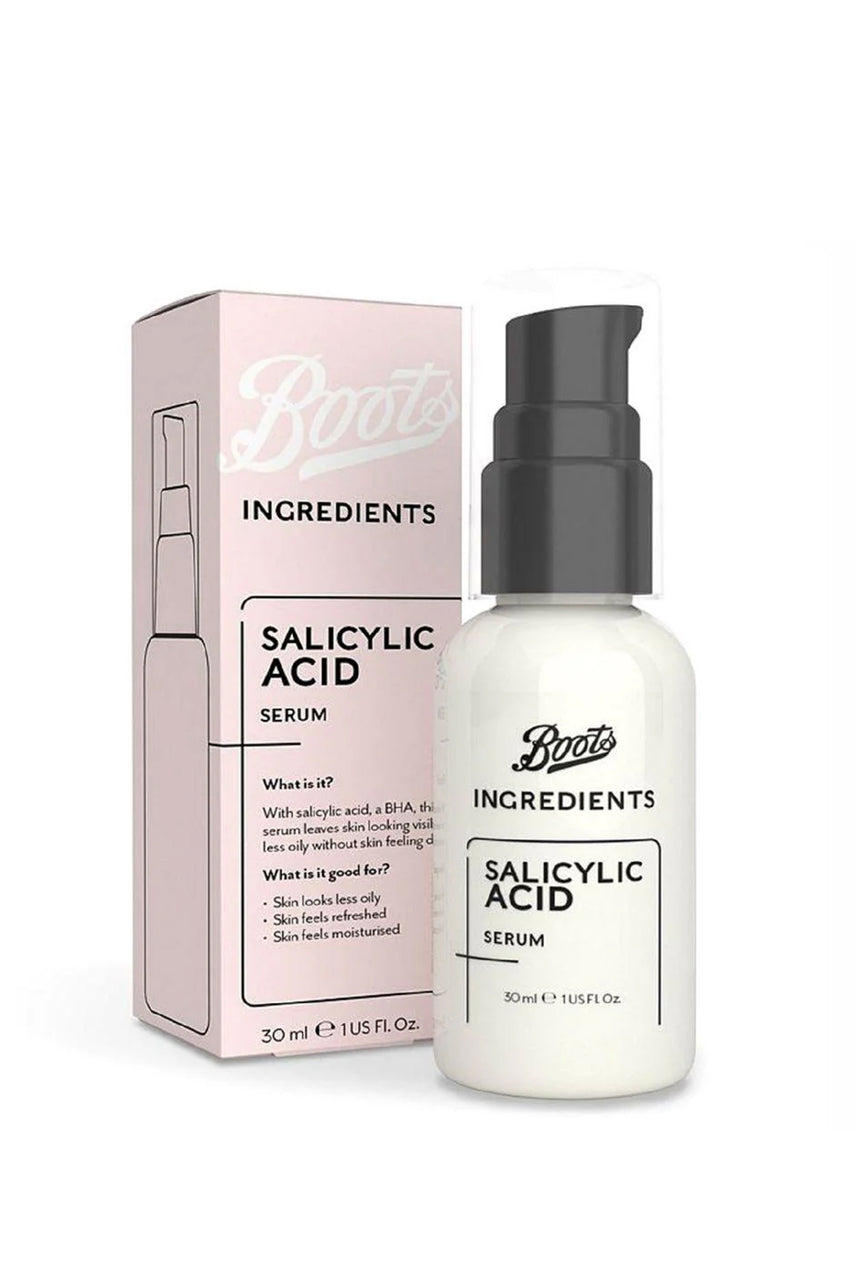 BOOTS Ingredients Salicylic Acid Serum 30ml - Life Pharmacy St Lukes