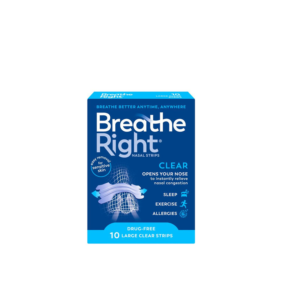 BREATHE RIGHT Nasal Strip Clear Large 10s