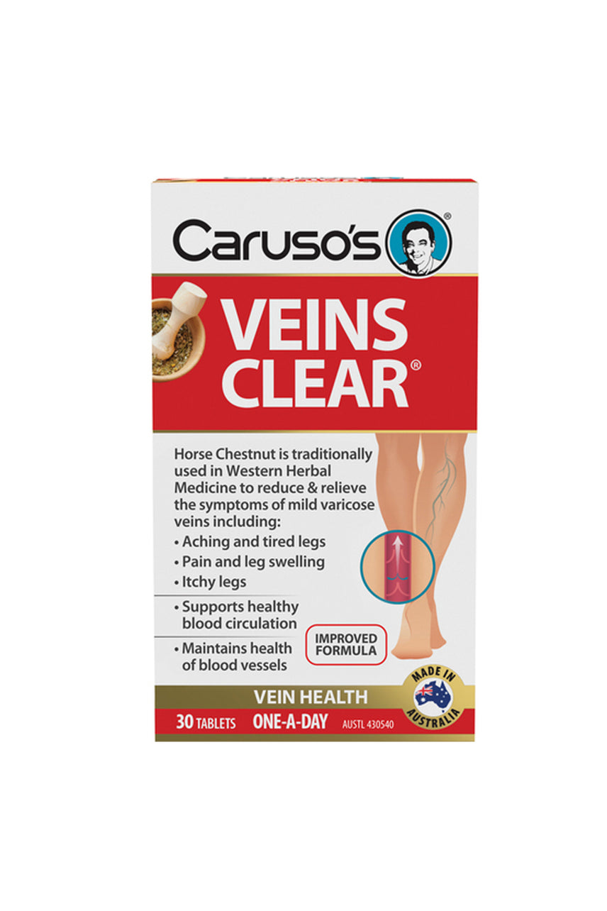 CARUSO Natural Health Veins Clear 30 Tablets - Life Pharmacy St Lukes