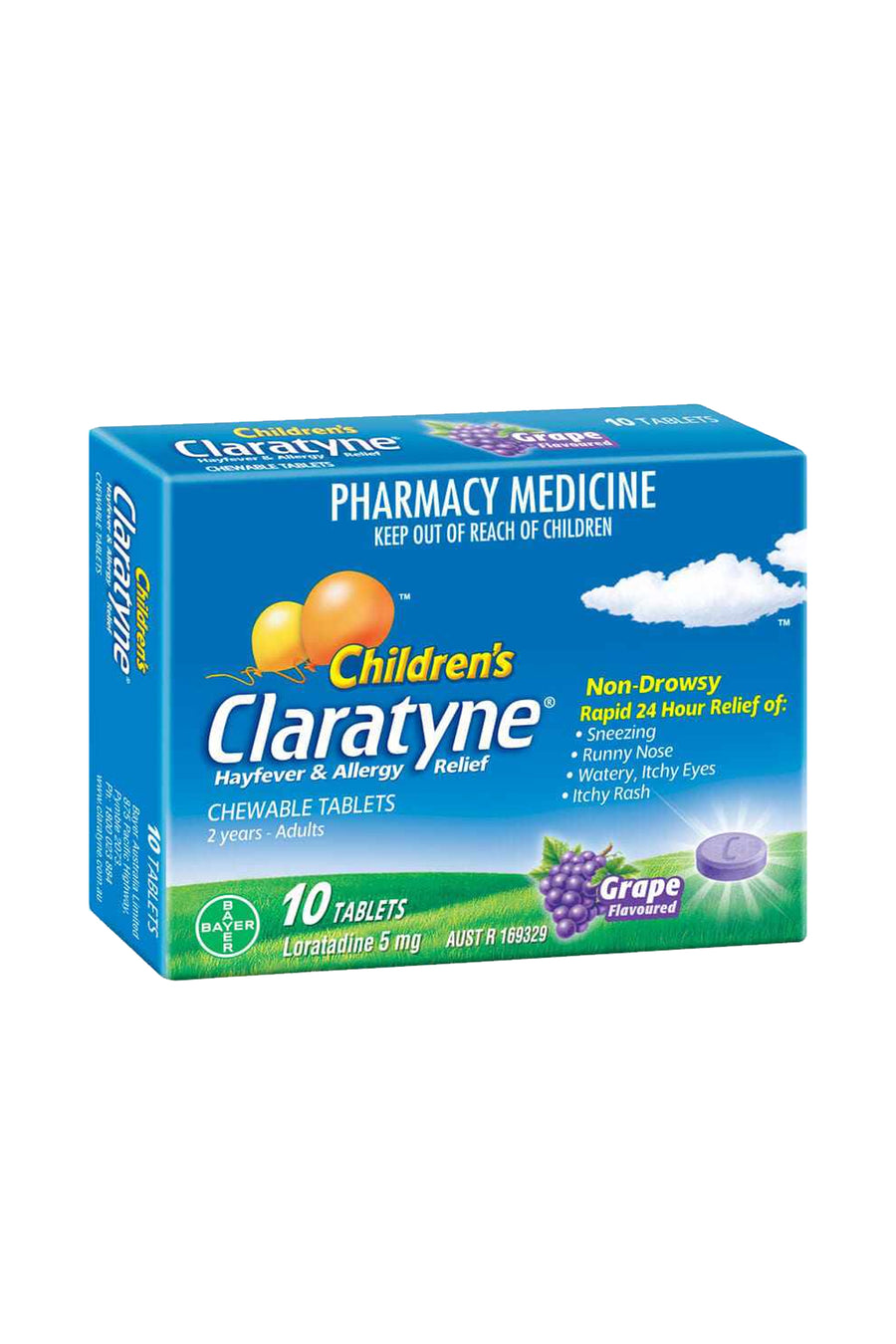 CLARATYNE Child Grape Tablets 5mg 10s - Life Pharmacy St Lukes