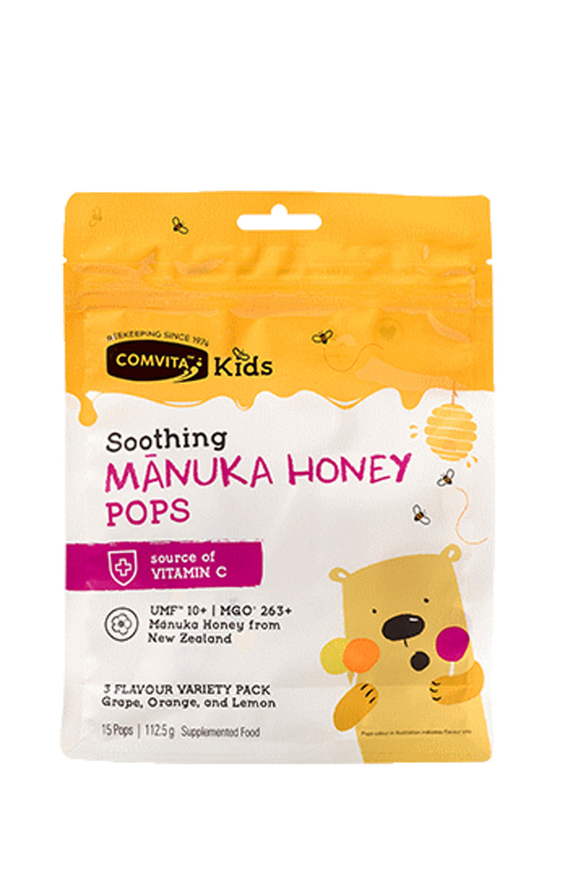 COMVITA Kids Soothing Pops With UMF™ 10+ Mānuka Honey 15 Pack - Life Pharmacy St Lukes