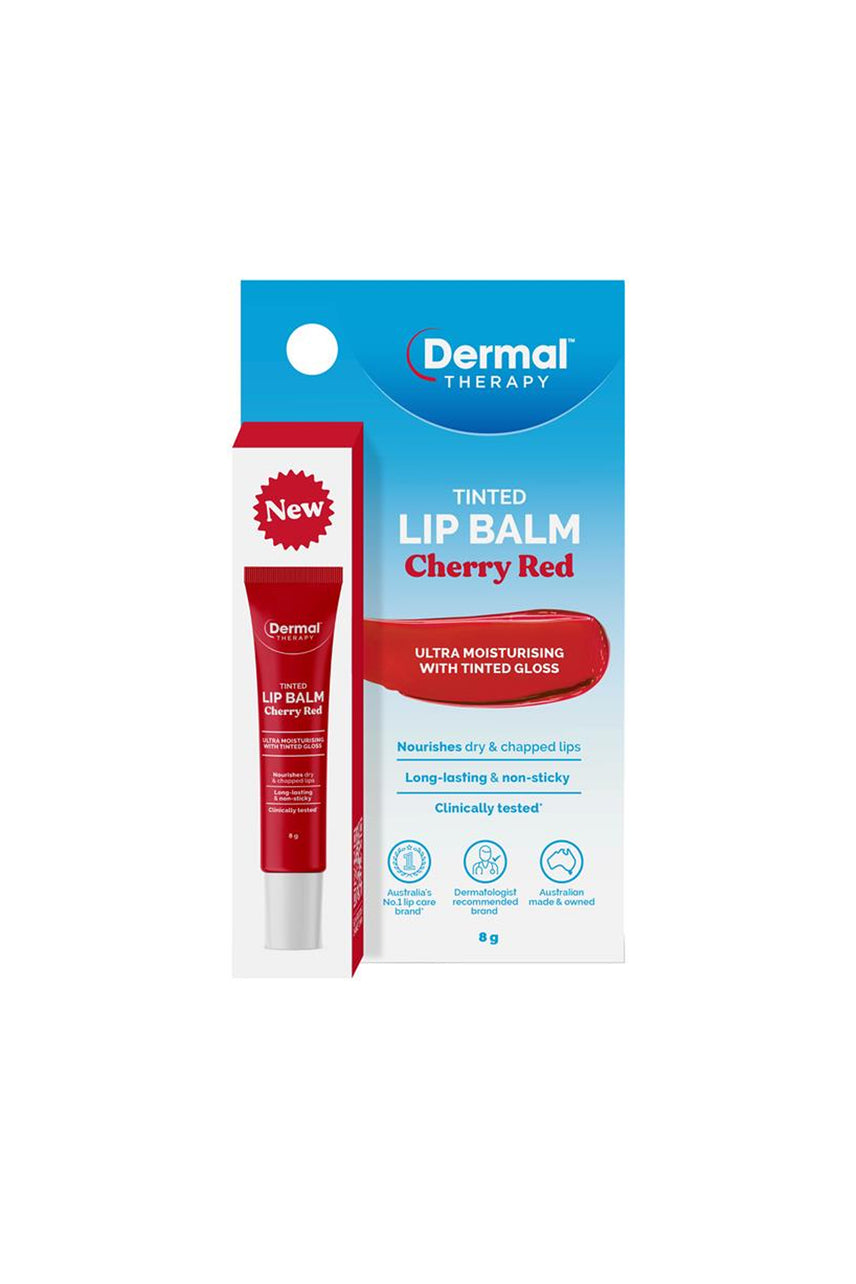 DERMAL THERAPY Lip Balm Tint Cherry Red 8g - Life Pharmacy St Lukes