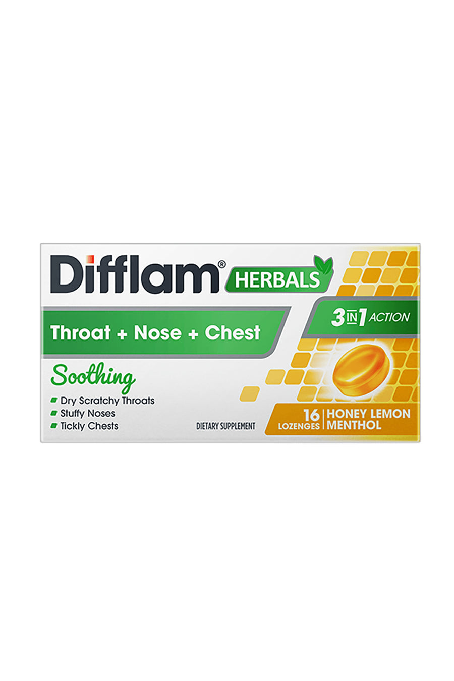 DIFFLAM Loz Herbals Honey Lemon Menthol 16s - Life Pharmacy St Lukes