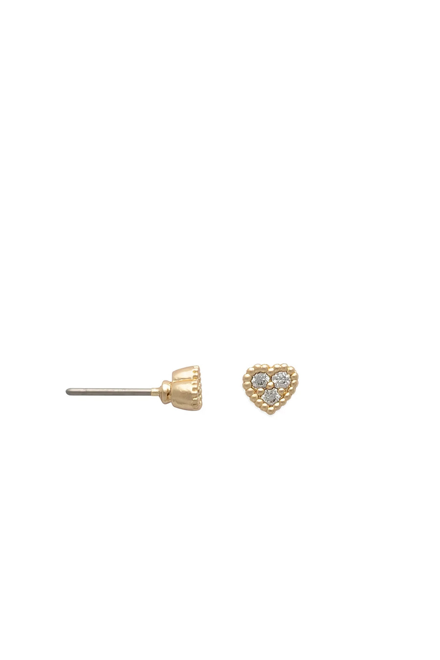 EarSense Crystal Heart Stud Gold - Life Pharmacy St Lukes
