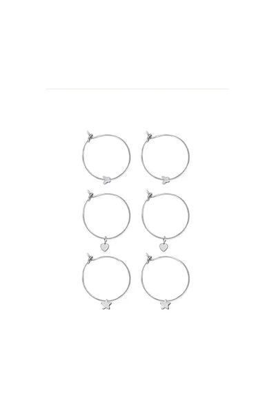 EarSense Silver Hoops With Charms Trio - Life Pharmacy St Lukes
