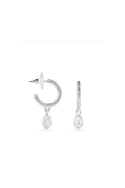 EarSense Silver 16mm Hoop with Pearl Drop - Life Pharmacy St Lukes
