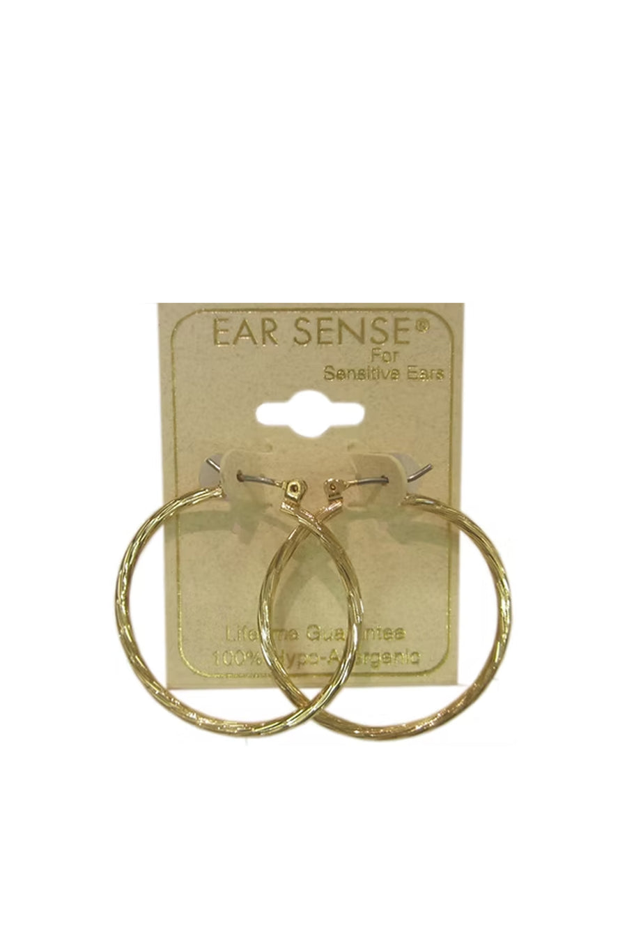 EarSense Faceted Hoop Gold 35mm - Life Pharmacy St Lukes