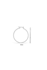 EarSense 35mm Silver Faceted Click Hoops - Life Pharmacy St Lukes