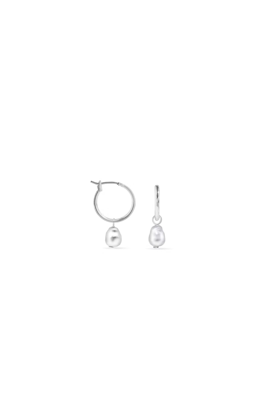 EarSense Silver Click Hoop With Pearl Drop - Life Pharmacy St Lukes