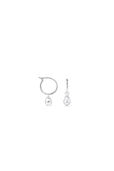 EarSense Silver Click Hoop With Pearl Drop - Life Pharmacy St Lukes