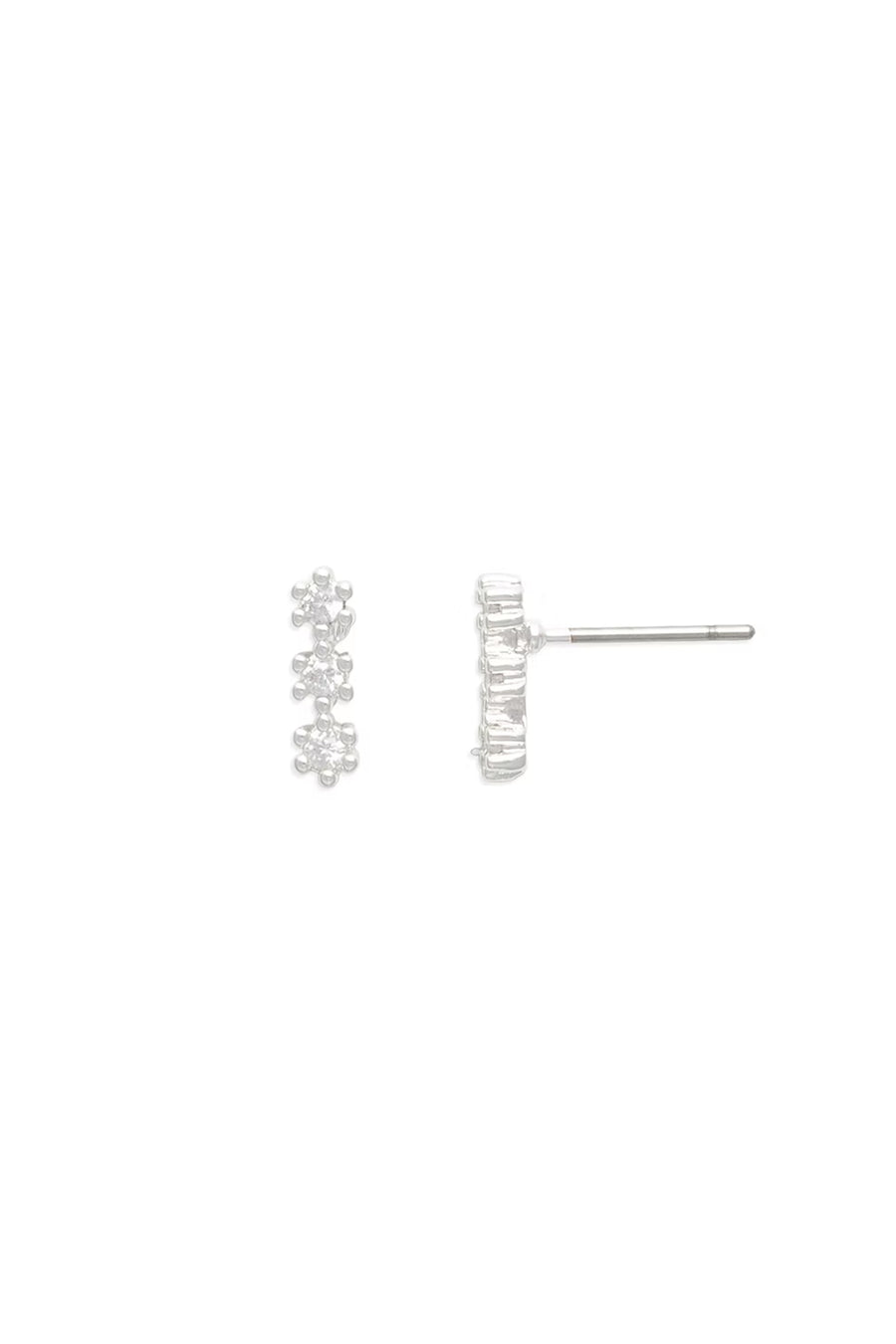 EarSense Triple Cubic Zirconia Post Stud Silver - Life Pharmacy St Lukes