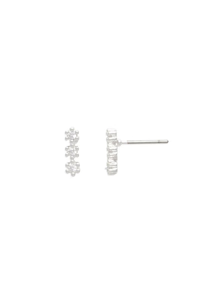 EarSense Triple Cubic Zirconia Post Stud Silver - Life Pharmacy St Lukes