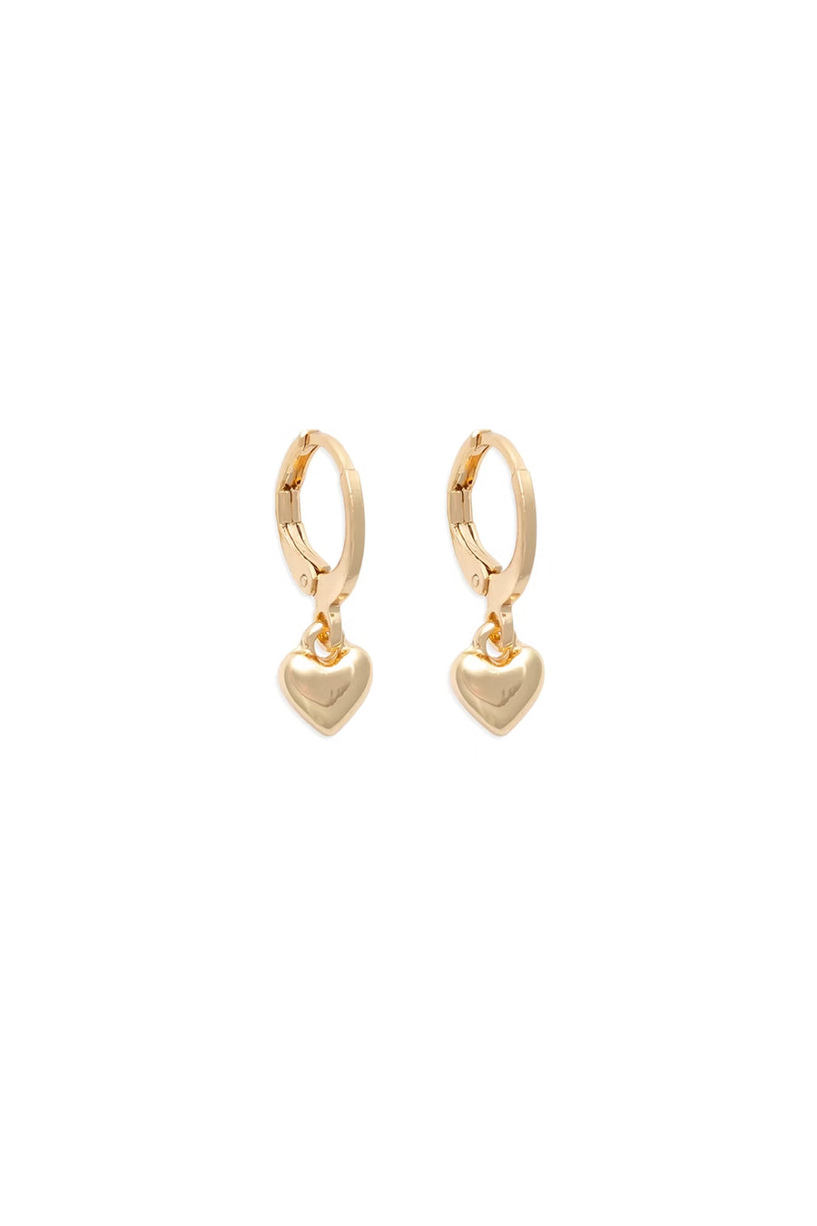 EarSense Gold Puff Heart Drop Hoop - Life Pharmacy St Lukes