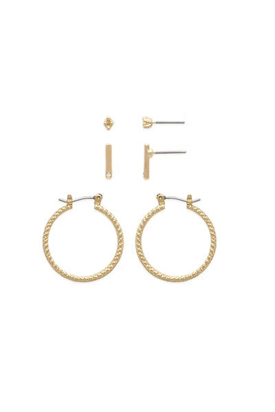 EarSense Gold Cluster/Bar/Hoop Trio - Life Pharmacy St Lukes