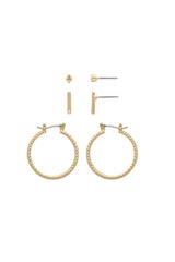 EarSense Gold Cluster/Bar/Hoop Trio - Life Pharmacy St Lukes