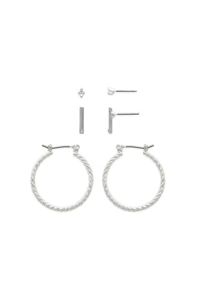 EarSense Silver Cluster/Bar/Hoop Trio - Life Pharmacy St Lukes