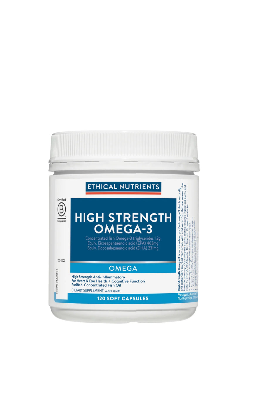 ETHICAL NUTRIENTS Hight-Strength Omega-3 120s - Life Pharmacy St Lukes