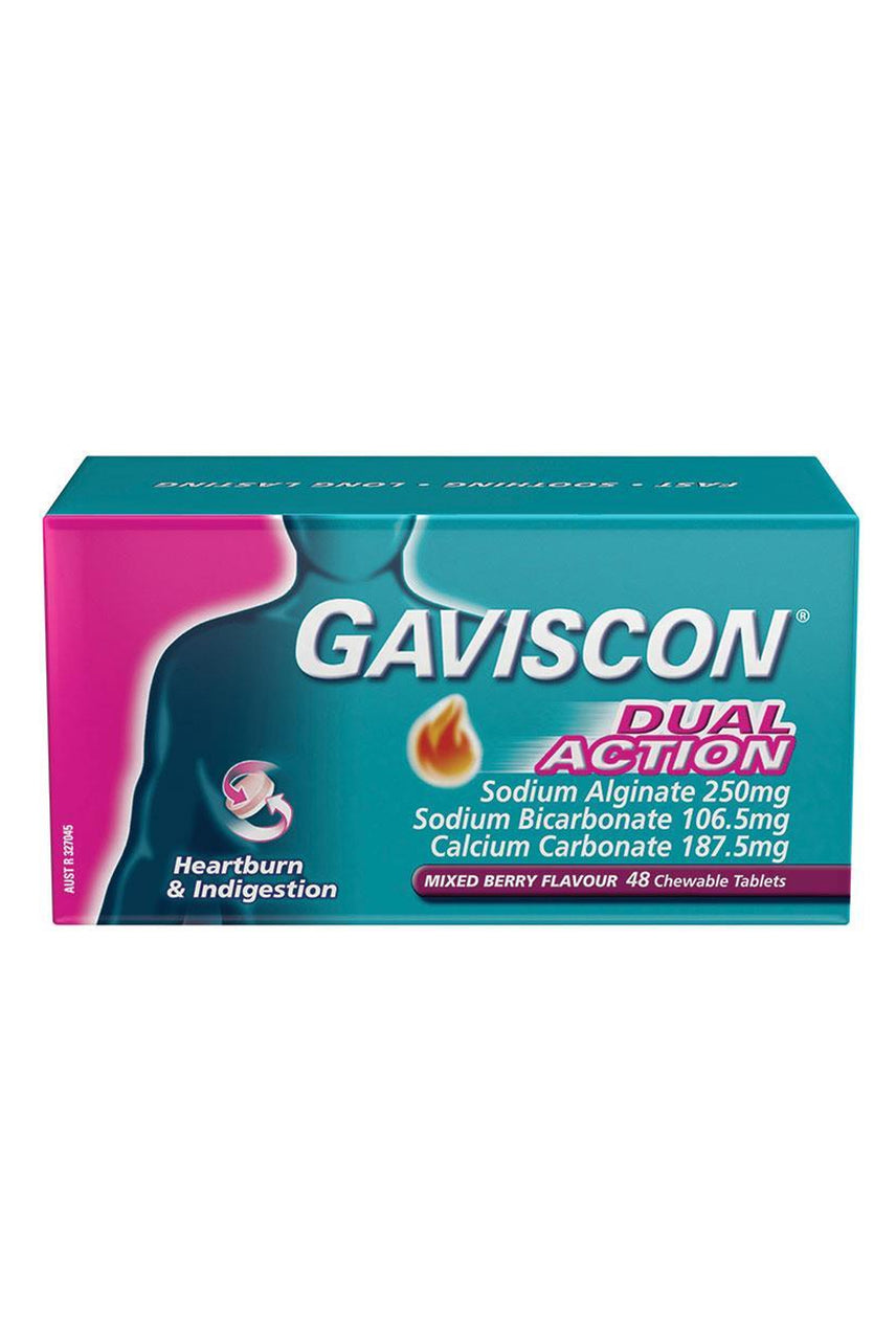 GAVISCON Dual Action Mixed Berry Chewable Tablets  48 - Life Pharmacy St Lukes