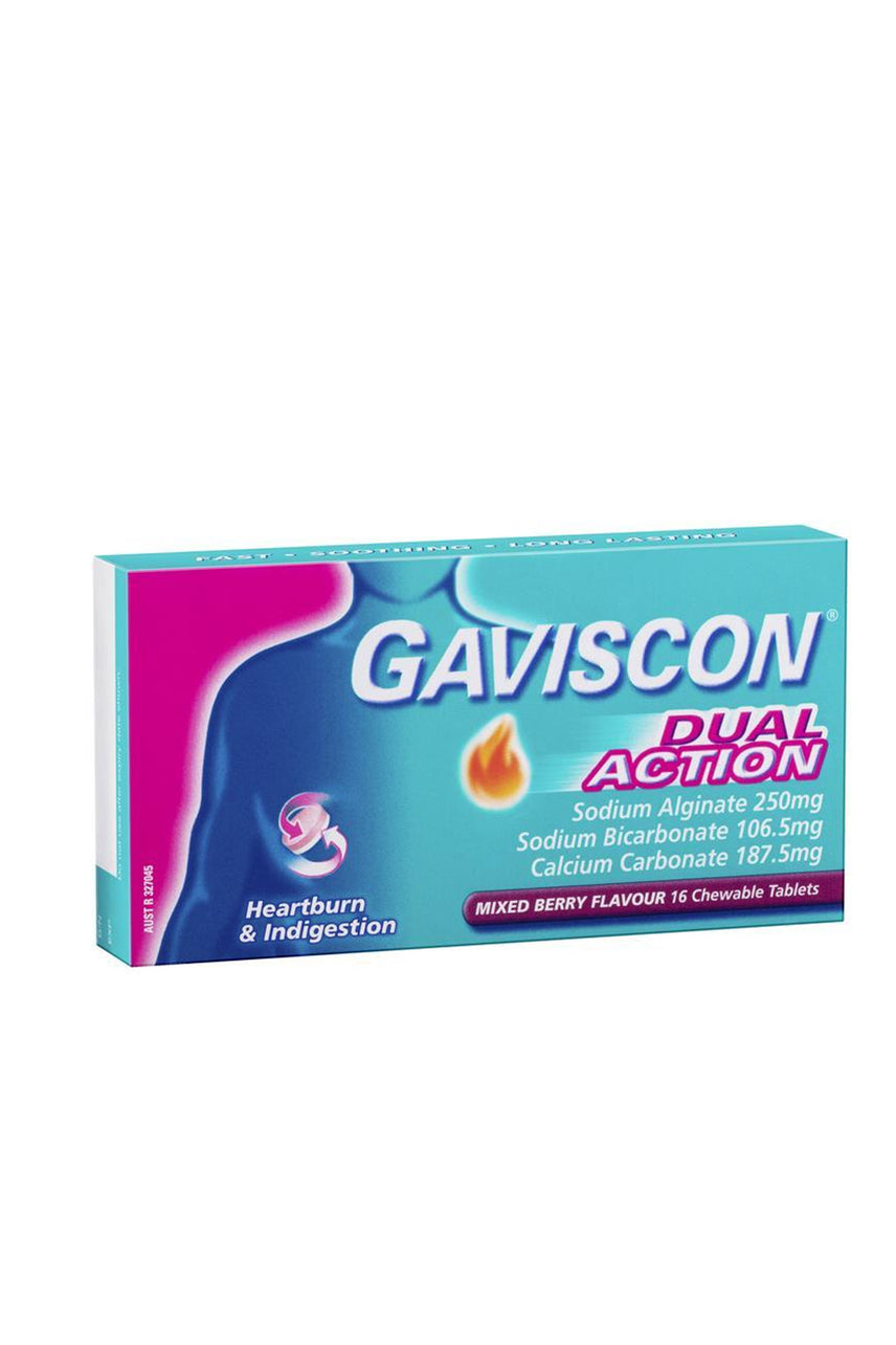 GAVISCON Dual Action Mixed Berry Chewable Tablets 16s - Life Pharmacy St Lukes
