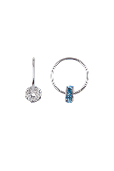 GLAM 60529 Sterling Silver Sleeper with Light Blue Sapphire Crystal Wheel - Life Pharmacy St Lukes