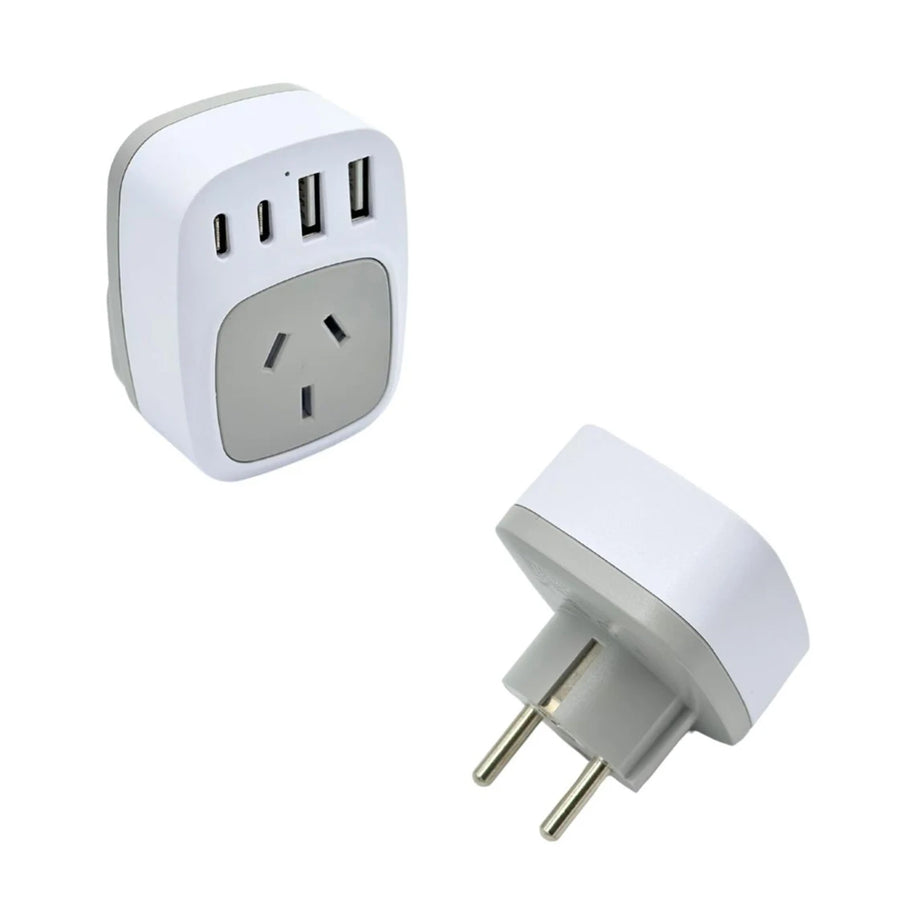 GLOBITE GBE1004-WHITE Europe 2USB C & A