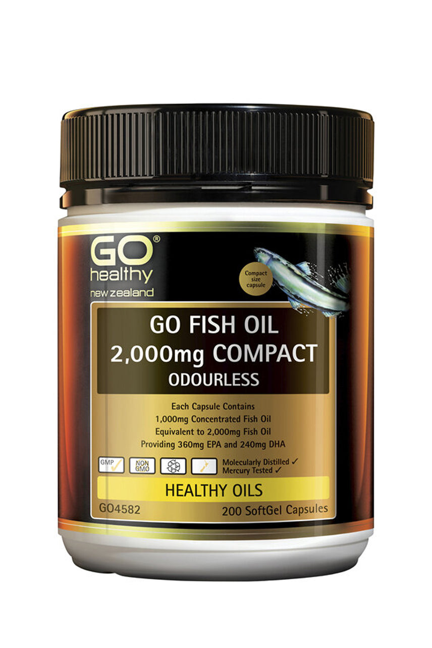 GO Healthy Fish Oil 2000mg Compact 200 Capsules - Life Pharmacy St Lukes