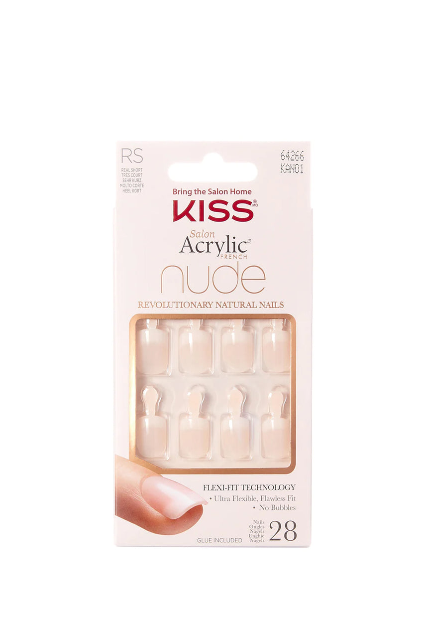 KISS Breathtaking Salon Acrylic French Nude Nails 28 - Life Pharmacy St Lukes