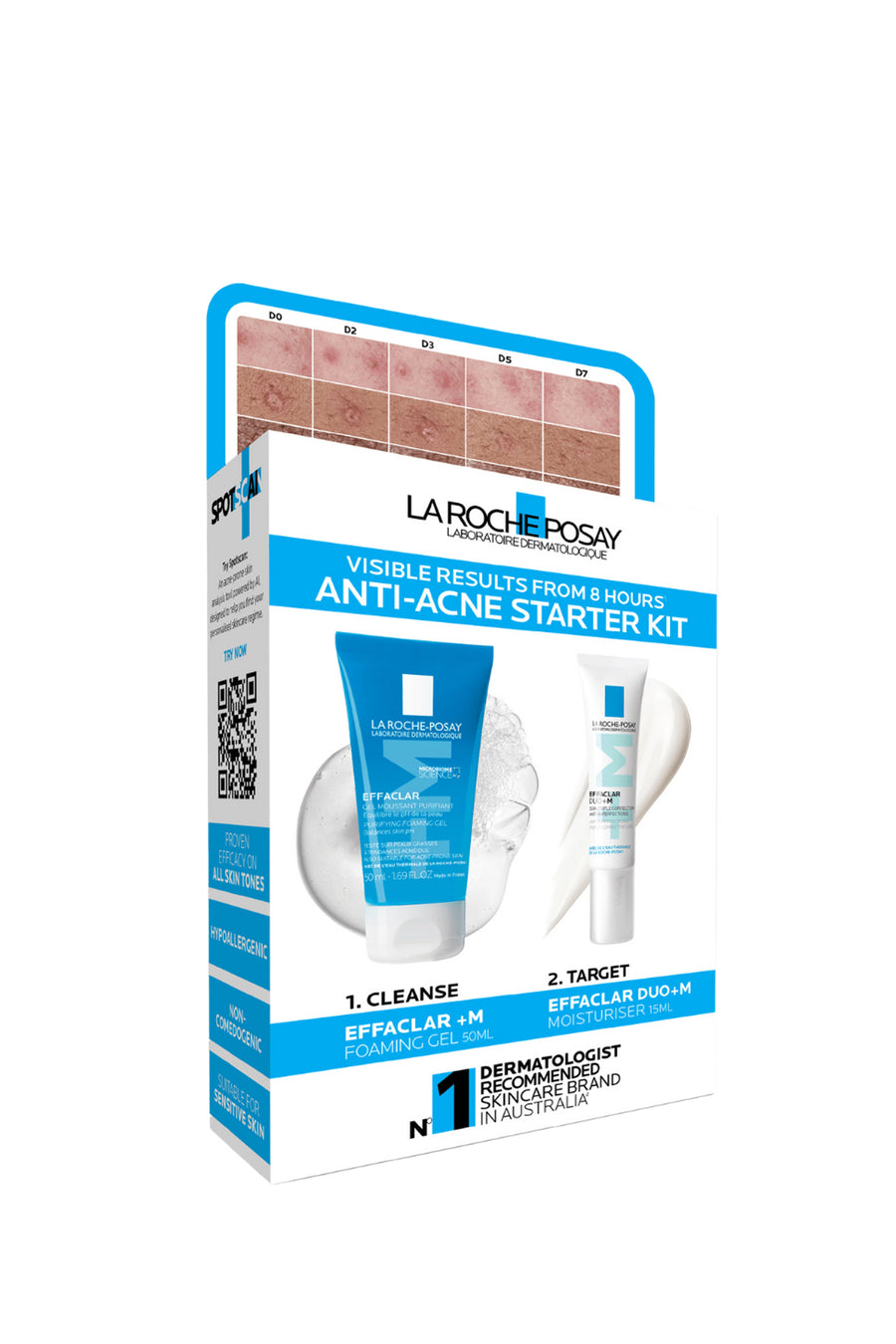 LA ROCHE-POSAY Effaclar Anti-Acne Starter Kit 50ml + 15ml - Life Pharmacy St Lukes