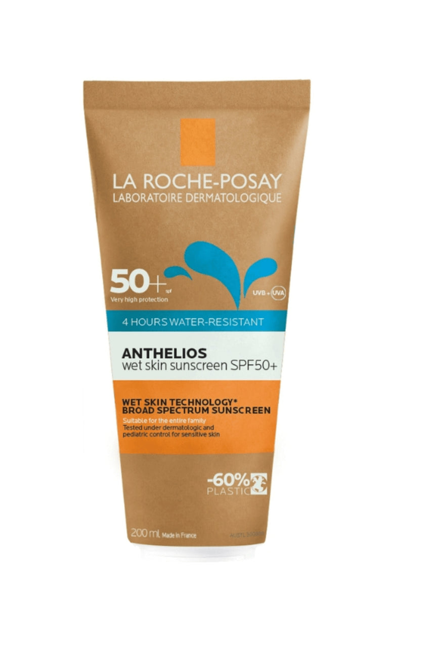 LA ROCHE-POSAY Anthelios Wet Skin SPF50+ Body Sunscreen 200ml - 60% Less Plastic