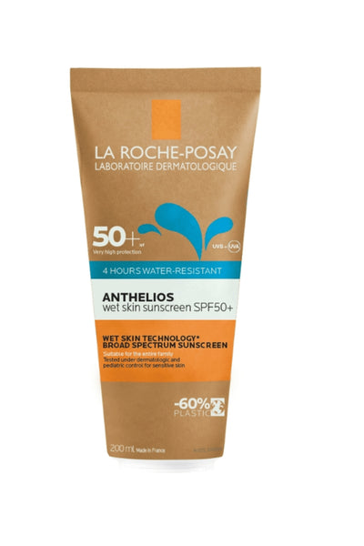 LA ROCHE-POSAY Anthelios Wet Skin SPF50+ Body Sunscreen 200ml - 60% Less Plastic - Life Pharmacy St Lukes