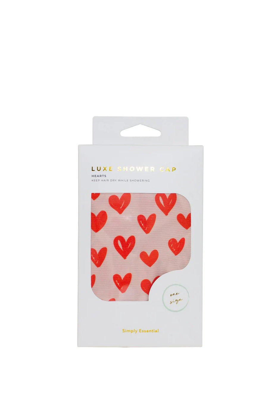SIMPLY ESSENTIAL 20-1303H Luxe Shower Cap Hearts - Life Pharmacy St Lukes