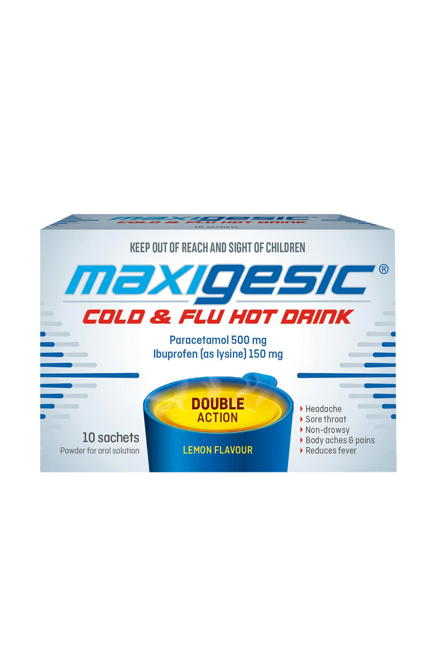 MAXIGESIC Cold & Flu Lemon Hot Drink 10s - Life Pharmacy St Lukes
