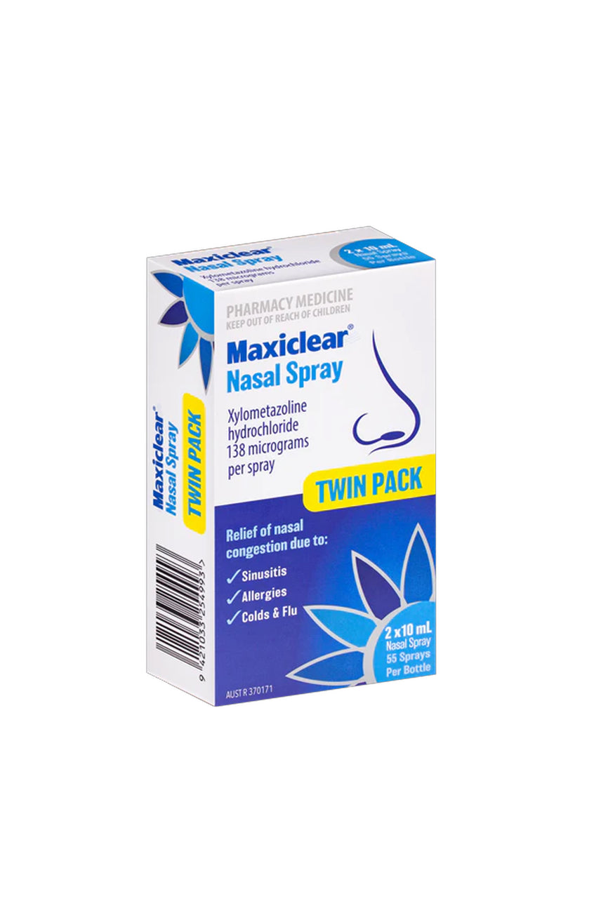 MAXICLEAR Xylometazoline Nasal Spray 10mL Twin Pack - Life Pharmacy St Lukes