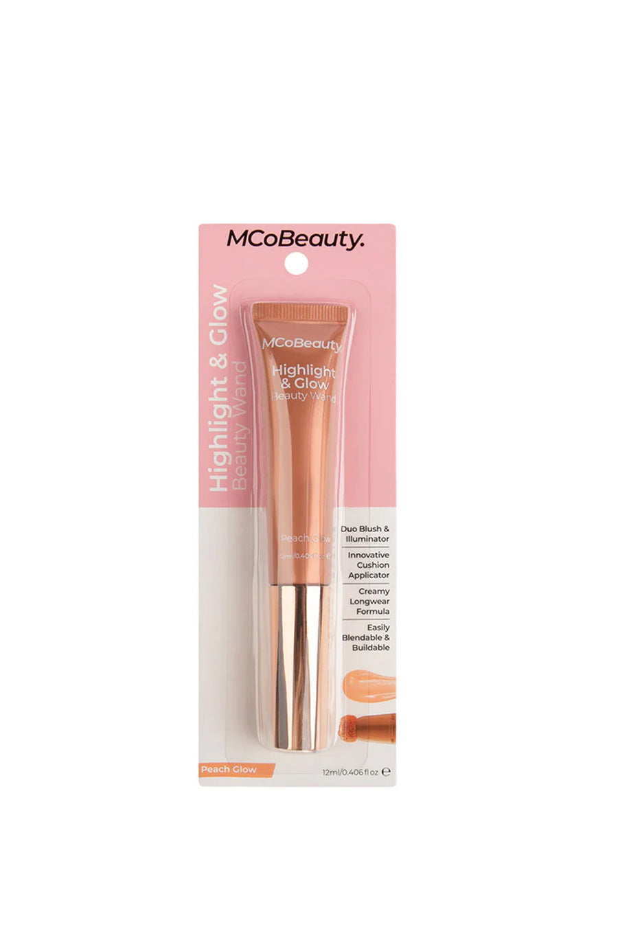 MCoBeauty Highlight & Glow Beauty Wand Peach Glow - Life Pharmacy St Lukes