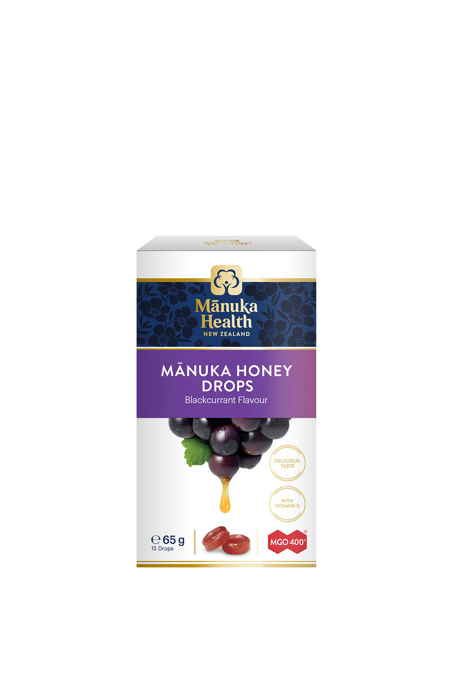 MANUKA HEALTH Manuka Honey Drops Blackcurrant 15s - Life Pharmacy St Lukes