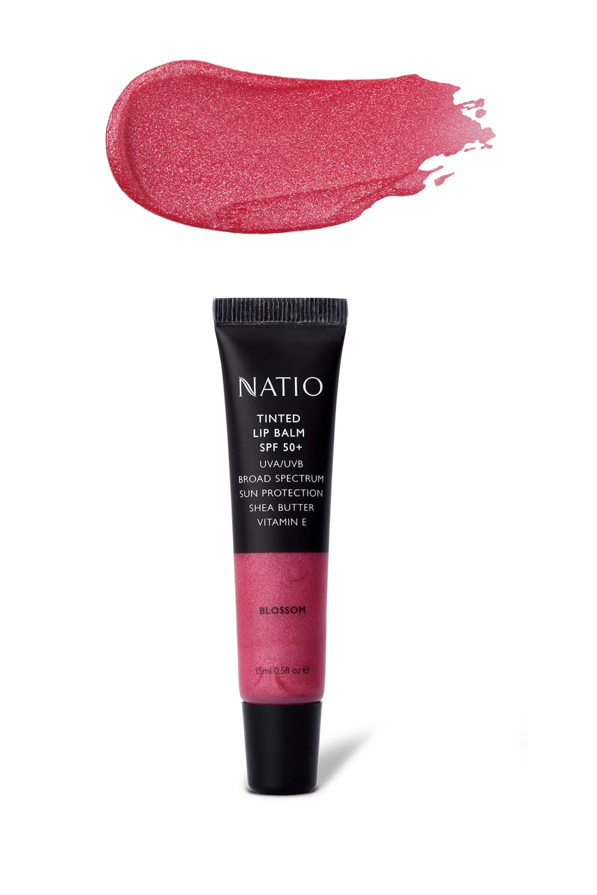 NATIO Tinted Lip Balm SPF 50+ Blossom 15ml - Life Pharmacy St Lukes