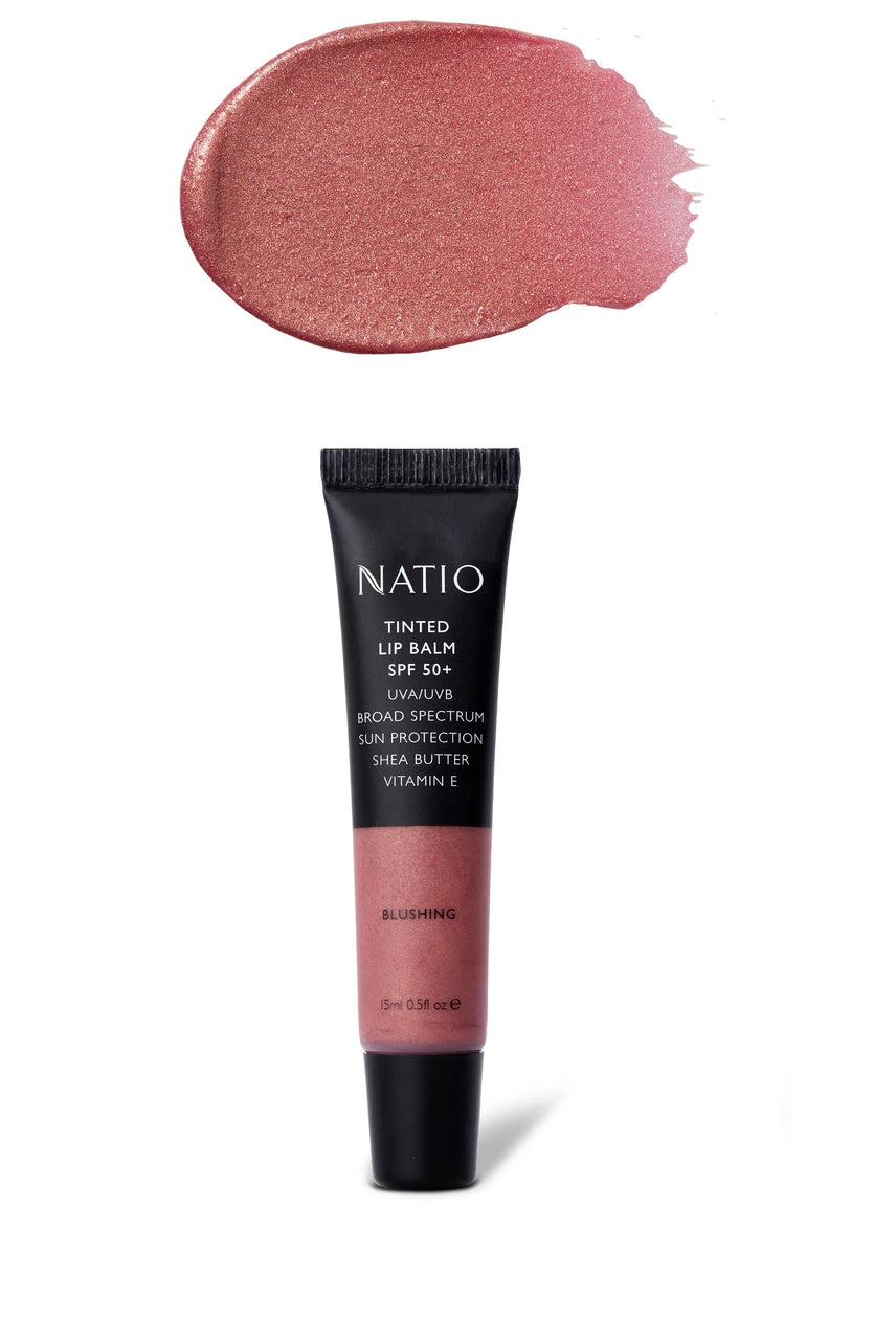 NATIO Tinted Lip Balm SPF 50+ Blushing 15ml - Life Pharmacy St Lukes