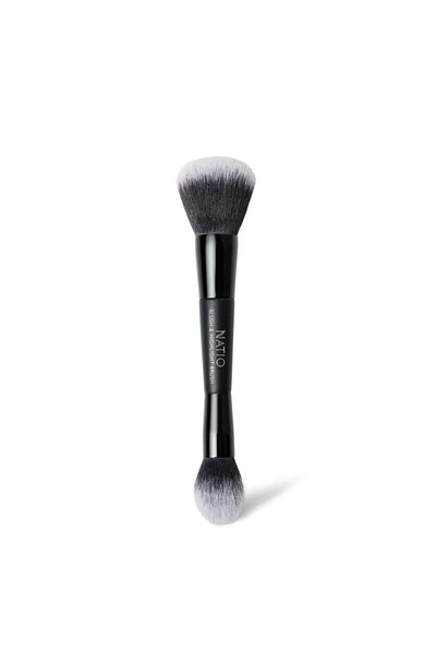 NATIO Natural Glow Double Ended Blush & Highlight Brush - Life Pharmacy St Lukes