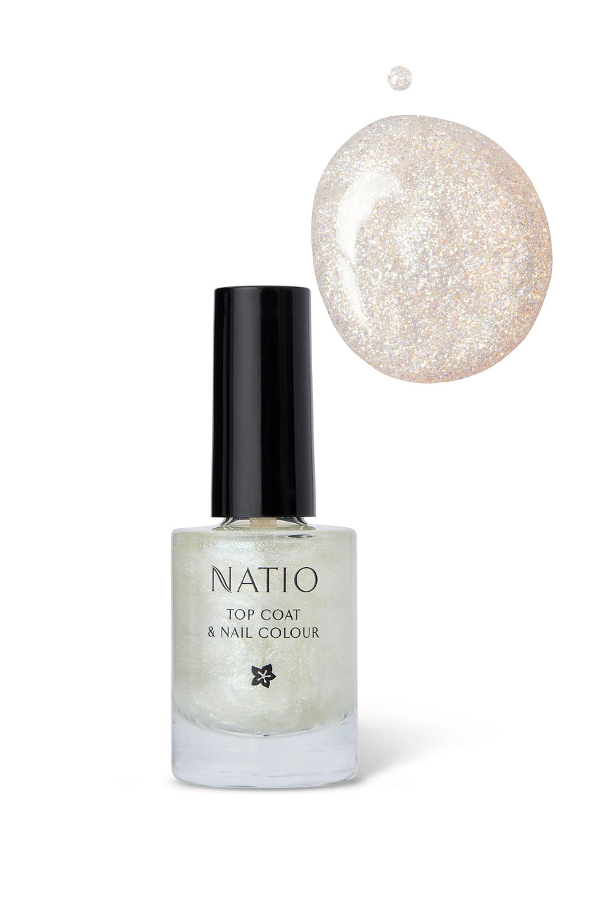 NATIO Top Coat & Nail Colour Dazzle 10ml - Life Pharmacy St Lukes