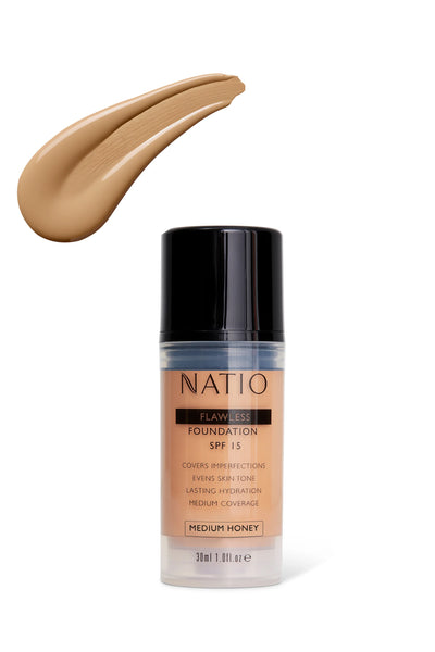 NATIO Flawless Foundation SPF 15 Medium Honey - Life Pharmacy St Lukes